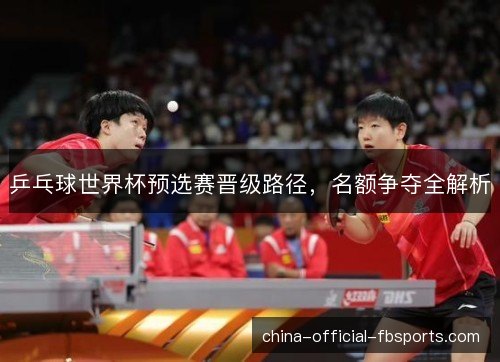 乒乓球世界杯预选赛晋级路径，名额争夺全解析